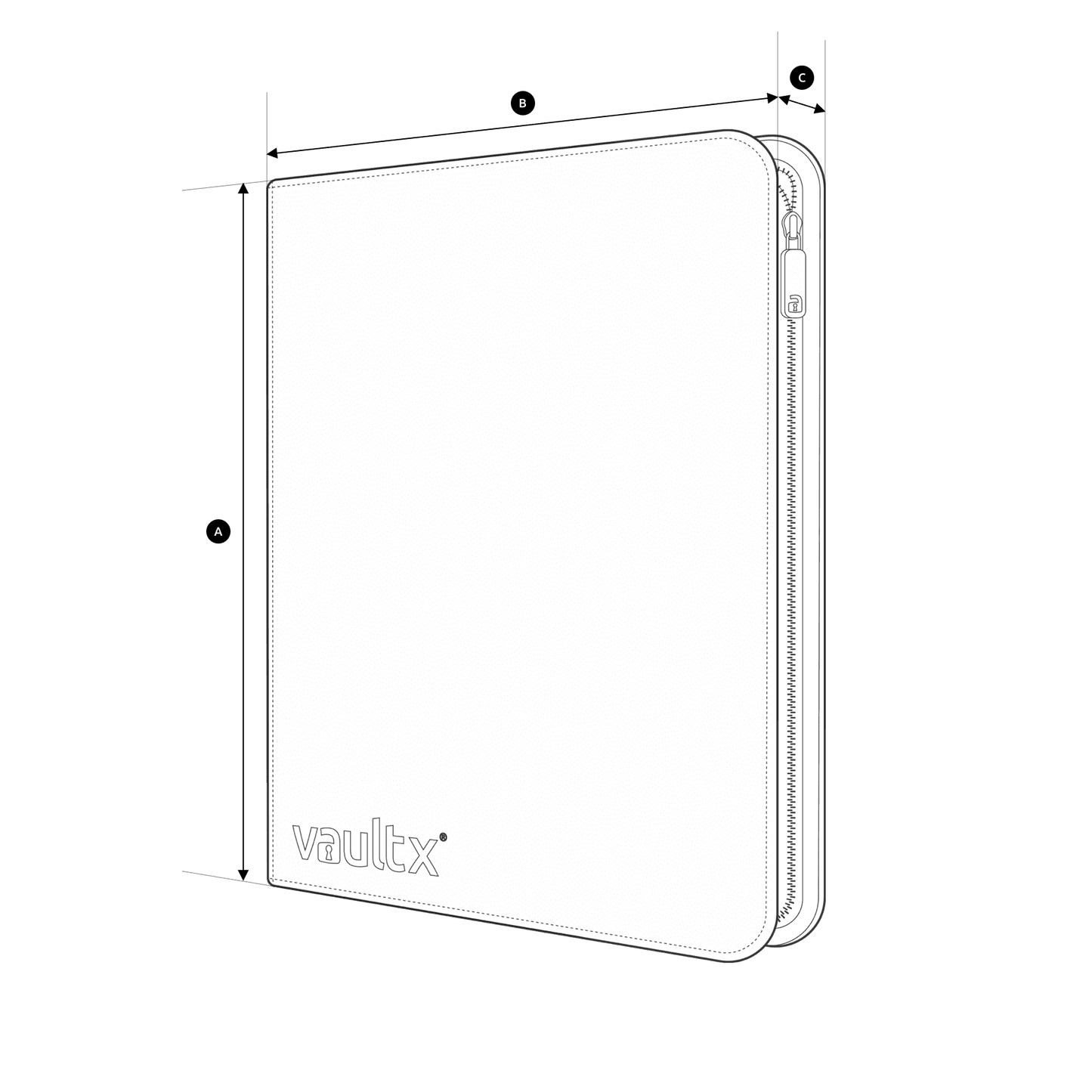 Vault X - 12-Pocket Exo-Tec® - Zip Binder - Royal Blue XL
