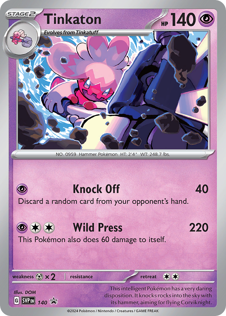 Pokemon Singles - Scarlet & Violet Black Star Promos - Tinkaton SVP140