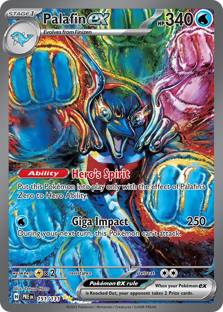 Pokemon Singles - Prismatic Evolutions - Palafin ex 151/131
