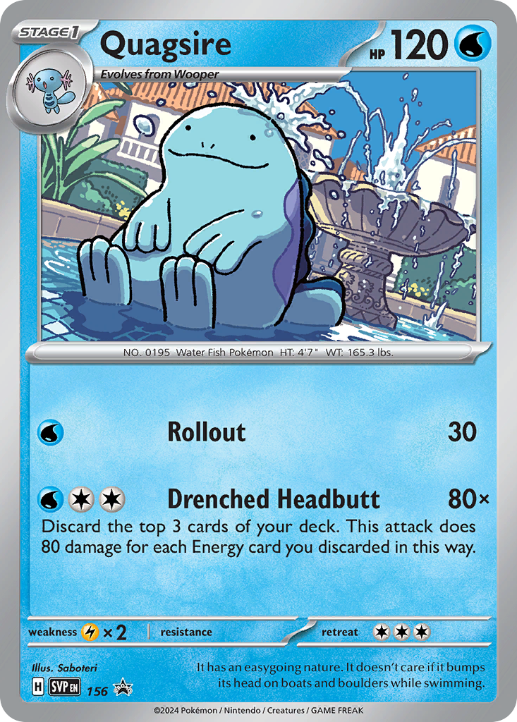 Pokemon Singles - Scarlet & Violet Black Star Promos - Quagsire SVP156