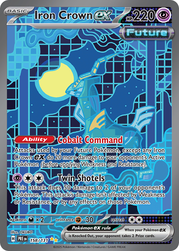 Pokemon Singles - Prismatic Evolutions - Iron Crown ex 158/131