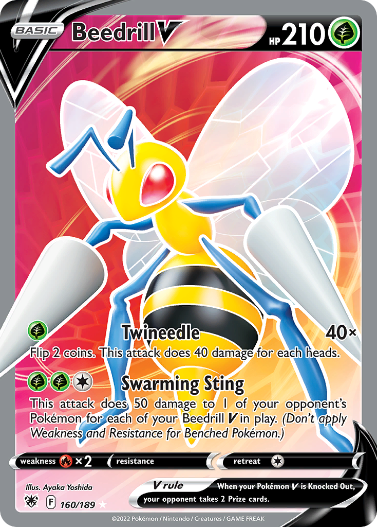 Pokemon Singles - Astral Radiance - Beedrill V 160/189