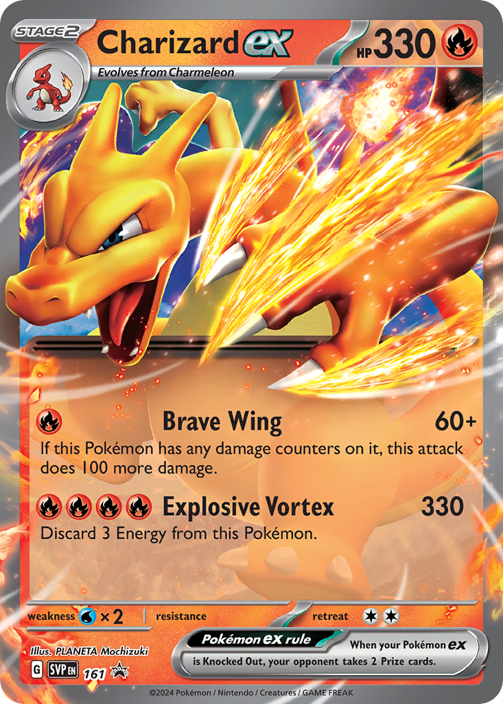 Pokemon Singles - Scarlet & Violet Black Star Promos - Charizard ex SVP161