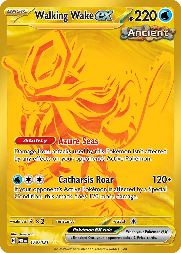 Pokemon Singles - Prismatic Evolutions - Walking Wake ex 178/131