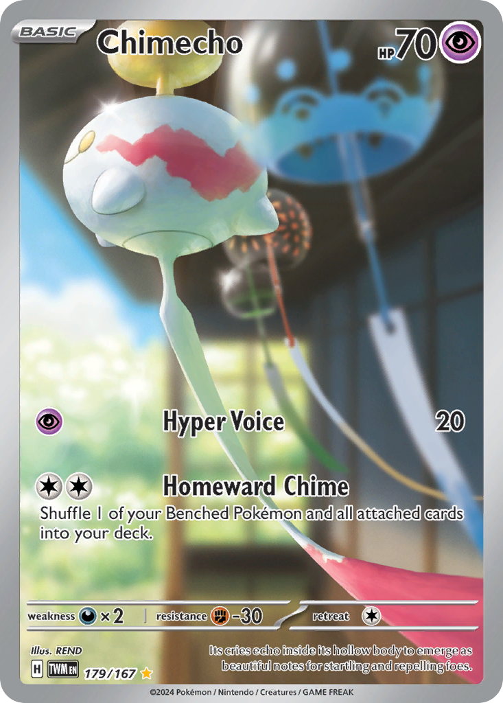 Pokemon Singles - Twilight Masquerade - Chimecho 179/167