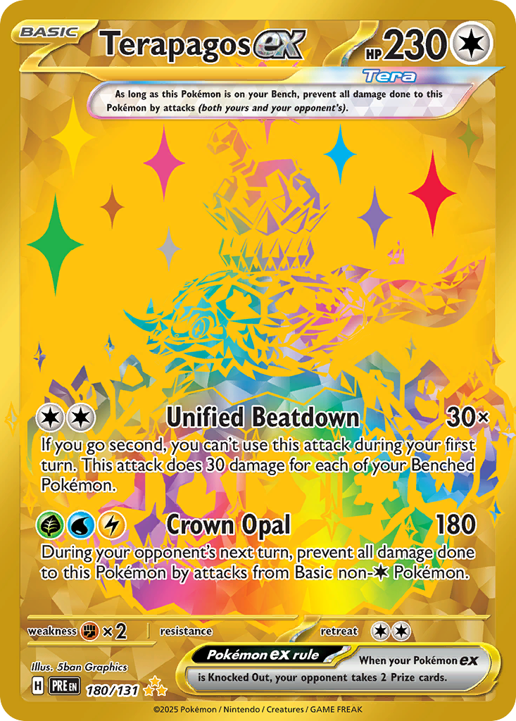 Pokemon Singles - Prismatic Evolutions - Terapagos ex 180/131
