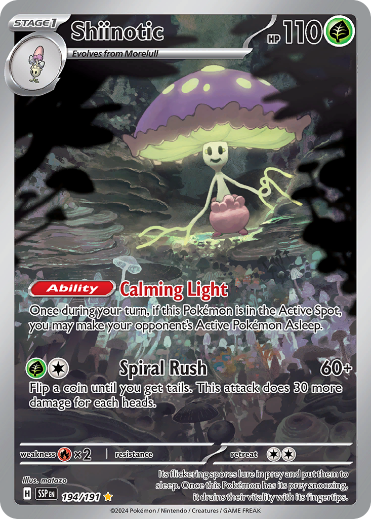 Pokemon Singles - Surging Sparks - Shiinotic 194/191