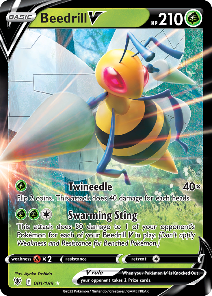 Pokemon Singles - Astral Radiance - Beedrill V 001/189