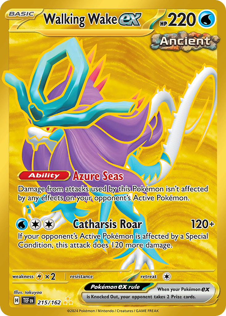 Pokemon Singles - Temporal Forces - Walking Wake ex 215/162