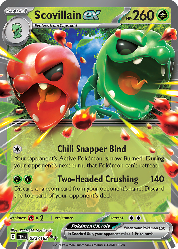 Pokemon Singles - Temporal Forces - Scovillain ex 022/162