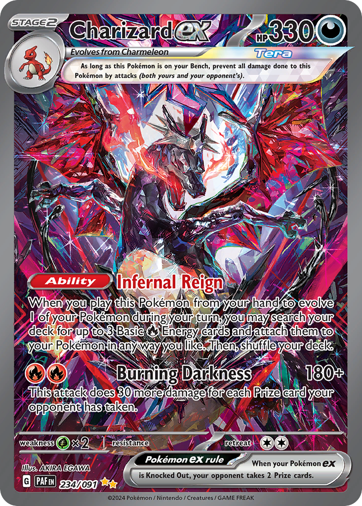Pokemon Singles - Paldean Fates - Charizard ex 234/91