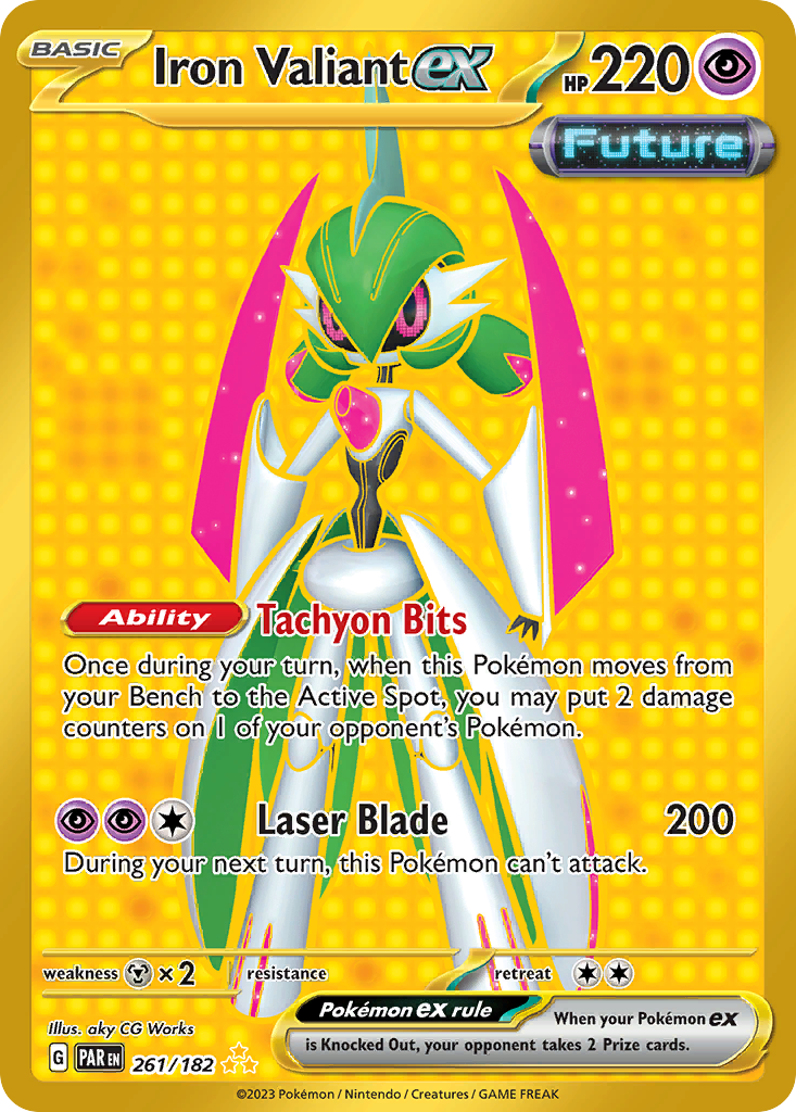 Pokemon Singles - Paradox Rift - Iron Valiant ex 261/182