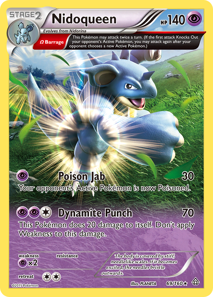 Pokemon Singles - Primal Clash - Nidoqueen 69/160