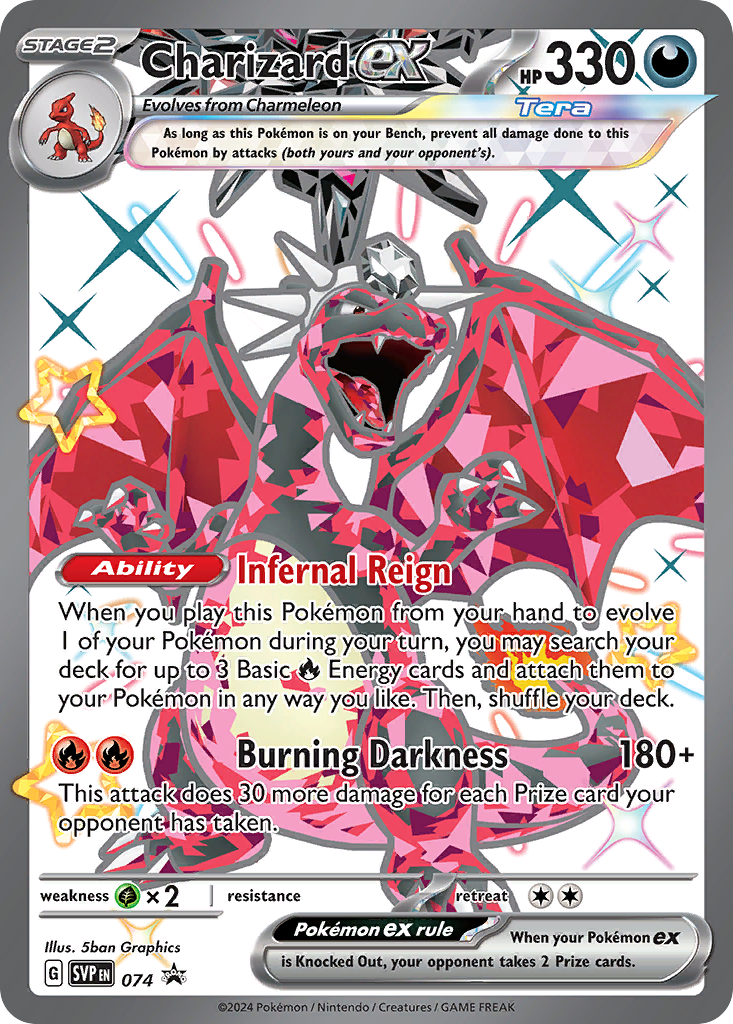Pokemon Singles - Scarlet & Violet Black Star Promos - Charizard ex SVP74