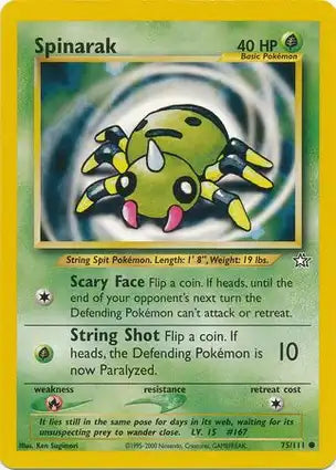 Pokemon Singles - Neo Genesis - Spinarak 75/111 - unlimited