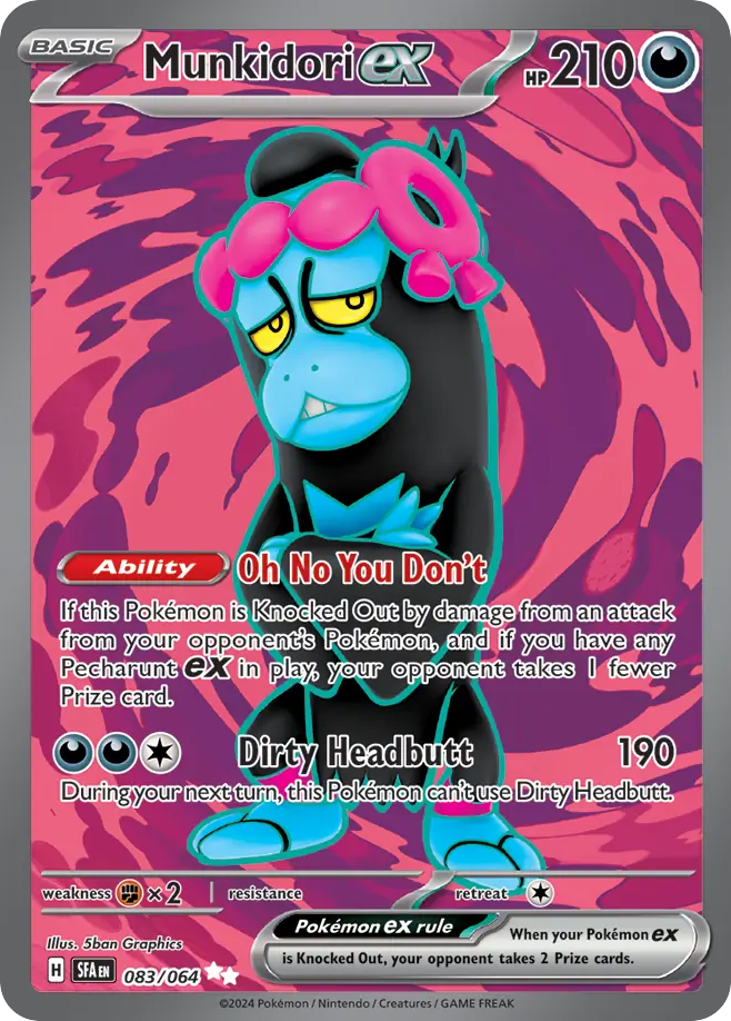 Pokemon Singles - Shrouded Fable - Munkidori ex 083/064