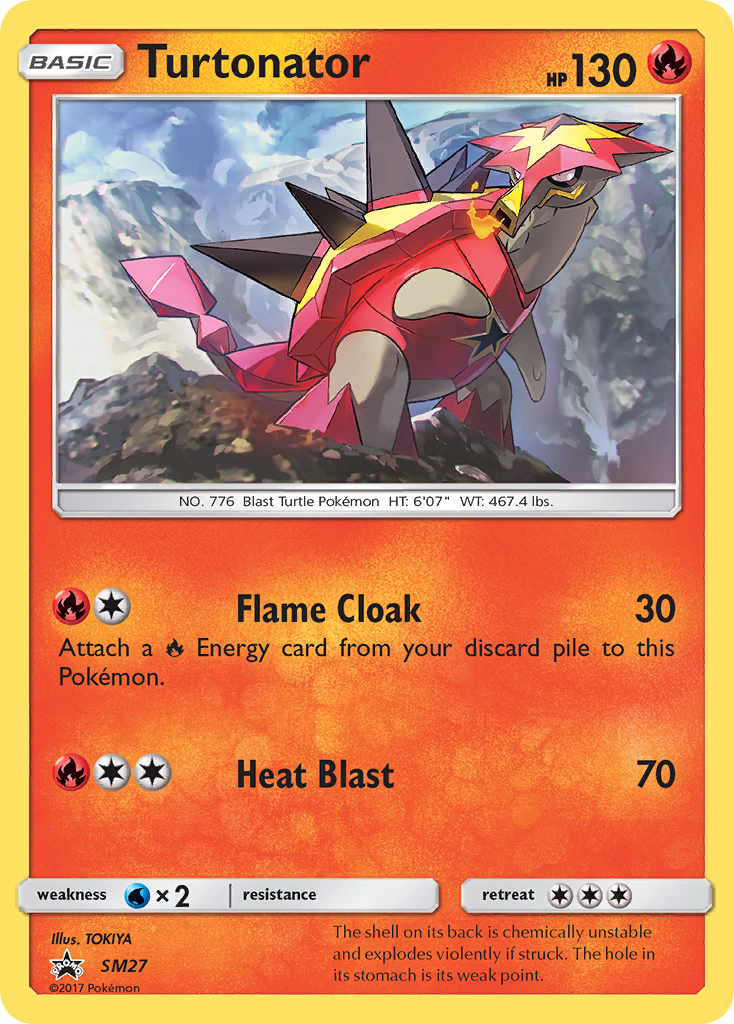 Pokemon Singles - SM Black Star Promos - Turtonator SM27