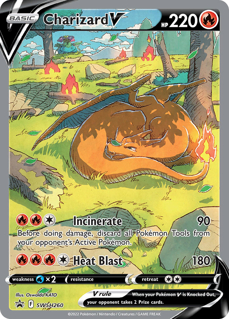 Pokemon Singles - SWSH Black Star Promos - Charizard V SWSH260