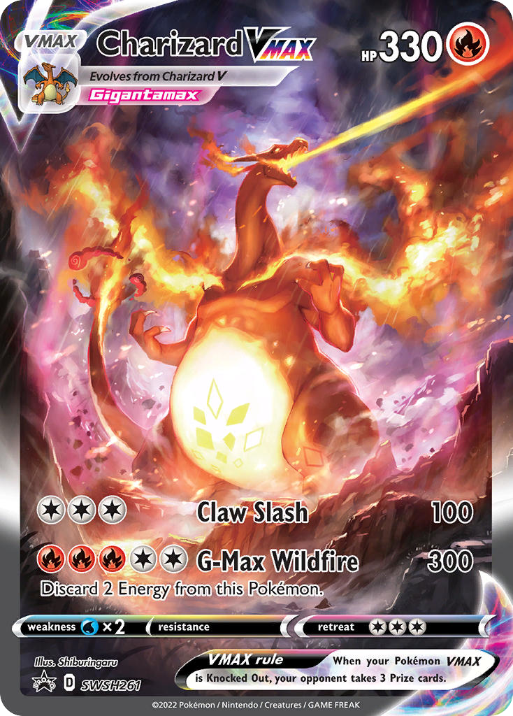 Pokemon Singles - SWSH Black Star Promos - Charizard VMAX SWSH261