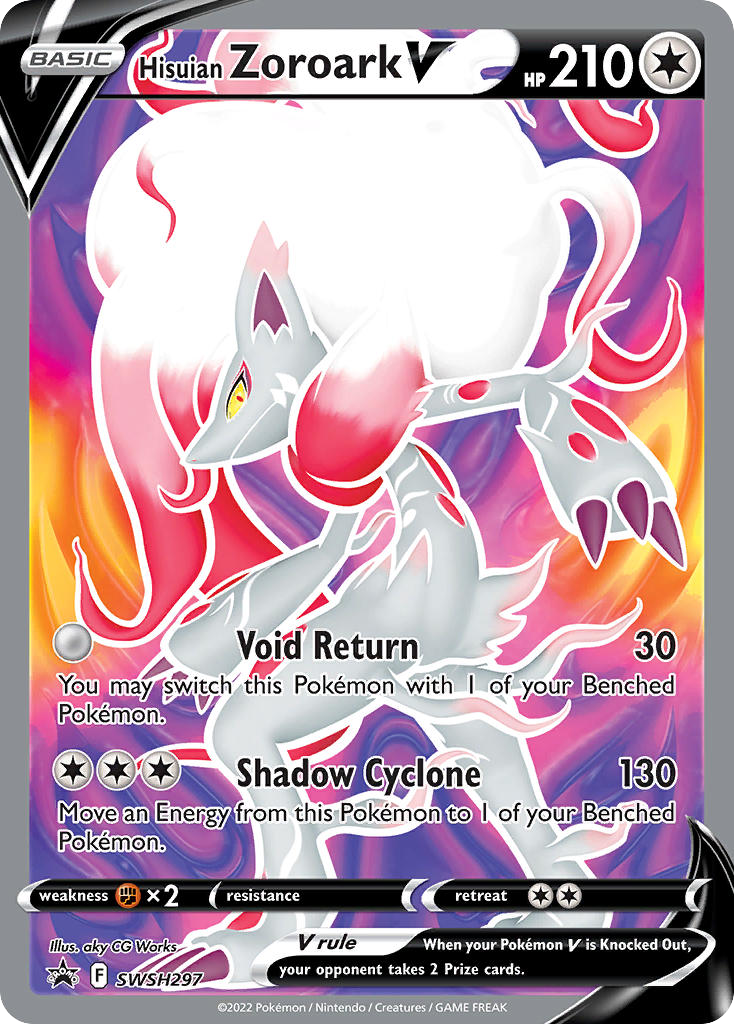 Pokemon Singles - SWSH Black Star Promos - Hisuian Zoroark V SWSH297