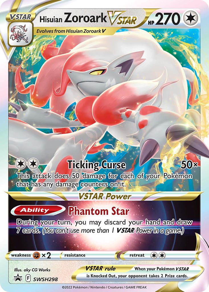 Pokemon Singles - SWSH Black Star Promos - Hisuian Zoroark VSTAR SWSH298