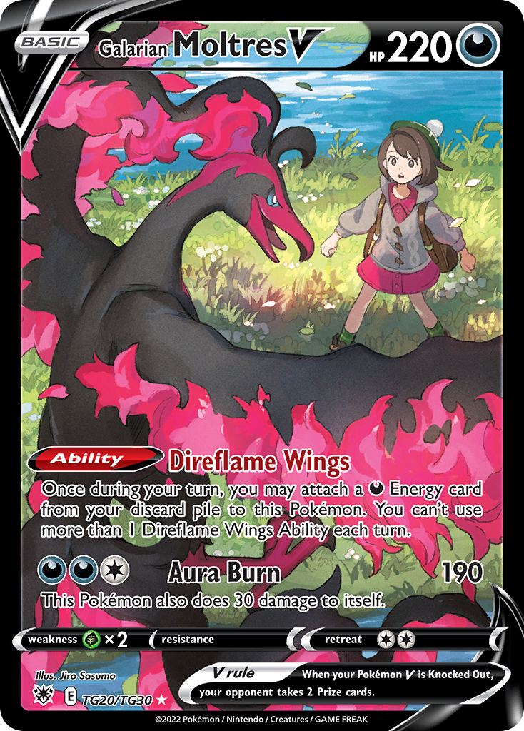 Pokemon Singles - Astral Radiance Trainer Gallery - Galarian Moltres V TG20/TG30