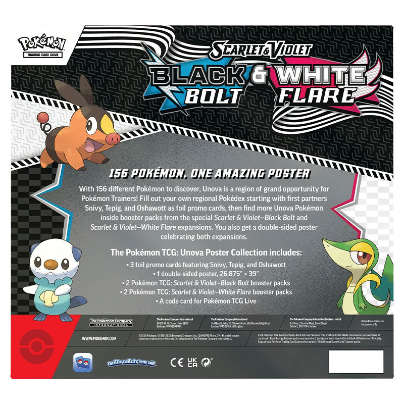 Coming Soon - Pre-Order: Pokemon - Scarlet & Violet 10.5 - Black Bolt & White Flare Unova Poster Collection