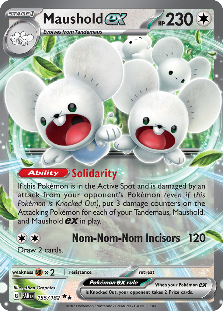 Pokemon Singles - Paradox Rift - Maushold ex 155/182