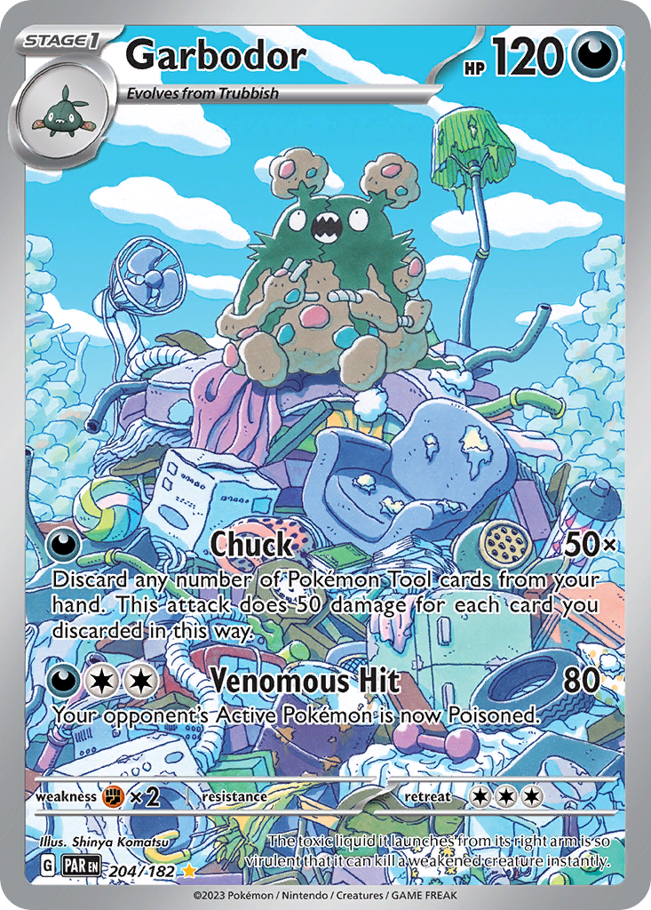 Pokemon Singles - Paradox Rift - Garbodor 204/182