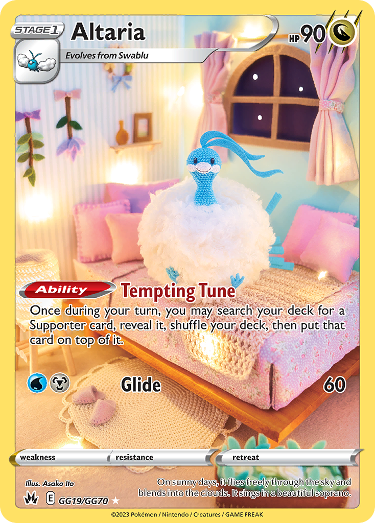 Pokemon Singles - Crown Zenith Galarian Gallery - Altaria GG19/GG70