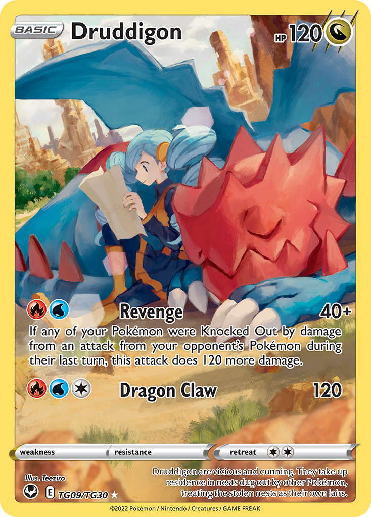 Pokemon Singles - Silver Tempest Trainer Gallery - Druddigon TG09/30