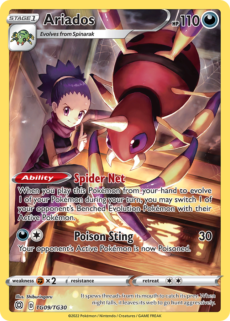 Pokemon Singles - Brilliant Stars Trainer Gallery - Ariados TG09/TG30