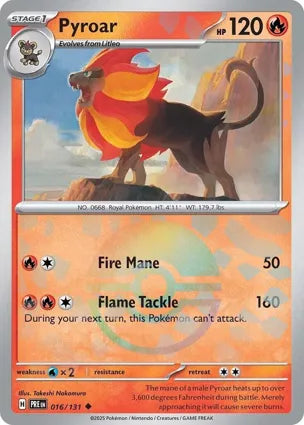 Pokemon Singles - Prismatic Evolutions - Pyroar 016/131 - Poke ball