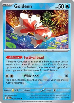 Pokemon Singles - Prismatic Evolutions - Goldeen 020/131 Poke Ball