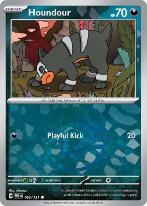 Pokemon Singles - Prismatic Evolutions - Houndour 62/131 - Master ball