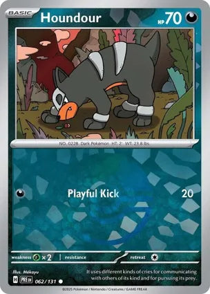 Pokemon Singles - Prismatic Evolutions - Houndour 062/131 - Poke ball
