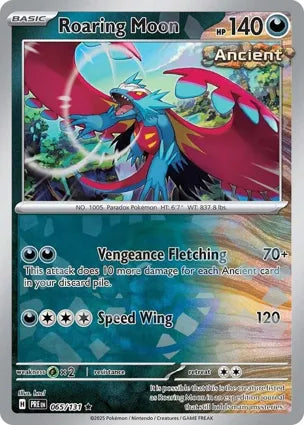 Pokemon Singles - Prismatic Evolutions - Roaring Moon 65/131 - Master Ball