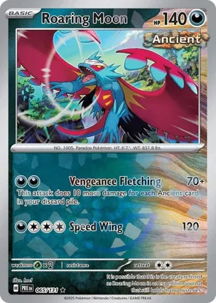 Pokemon Singles - Prismatic Evolutions - Roaring Moon 065/131 - Poke Ball