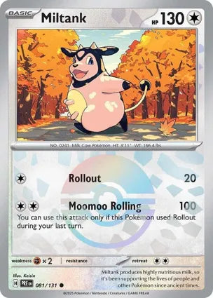 Pokemon Singles - Prismatic Evolutions - Miltank 081/131 - Poke ball