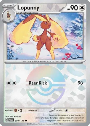 Pokemon Singles - Prismatic Evolutions - Lopunny 084/131 - Poke ball