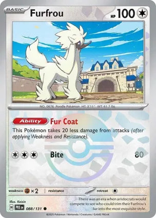 Pokemon Singles - Prismatic Evolutions - Furfrou 088/131 - Poke ball