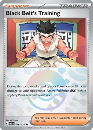 Pokemon Singles - Prismatic Evolutions - Black Belt's Training 096/131  - Poke ball