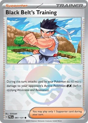 Pokemon Singles - Prismatic Evolutions - Black Belt's Training 097/131 Poke Ball