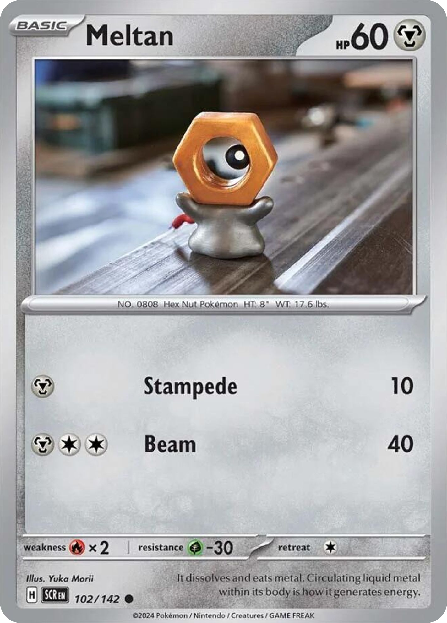 Pokemon Singles - Stellar Crown - Meltan 102/142 (Reverse Holo)