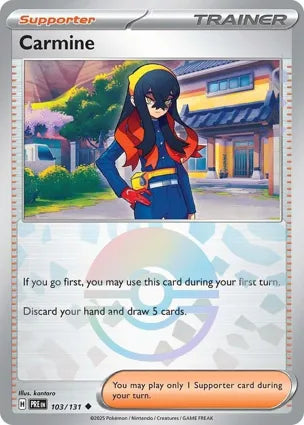 Pokemon Singles - Prismatic Evolutions - Carmine 103/131 - Poke ball