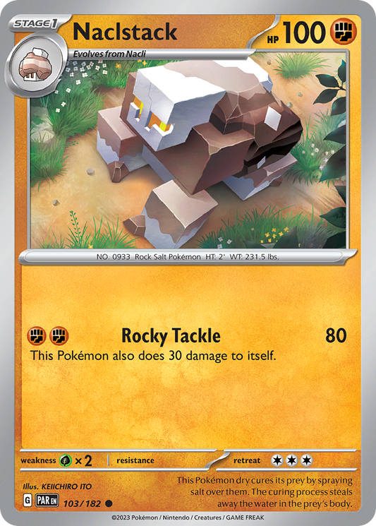 Pokemon Singles - Paradox Rift - Naclstack 103/182 (Reverse Holo)