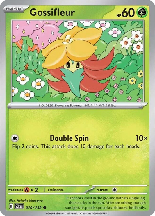 Pokemon Singles - Stellar Crown - Gossifleur 10/142 (Reverse Holo)