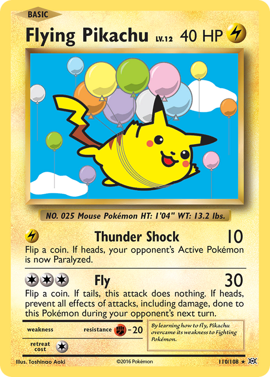 Pokemon Singles - Evolutions - Flying Pikachu 110/108