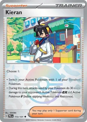 Pokemon Singles - Prismatic Evolutions - Kieran 113/131 - Poke ball