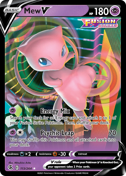 Pokemon Singles - Fusion Strike - Mew V 113/264